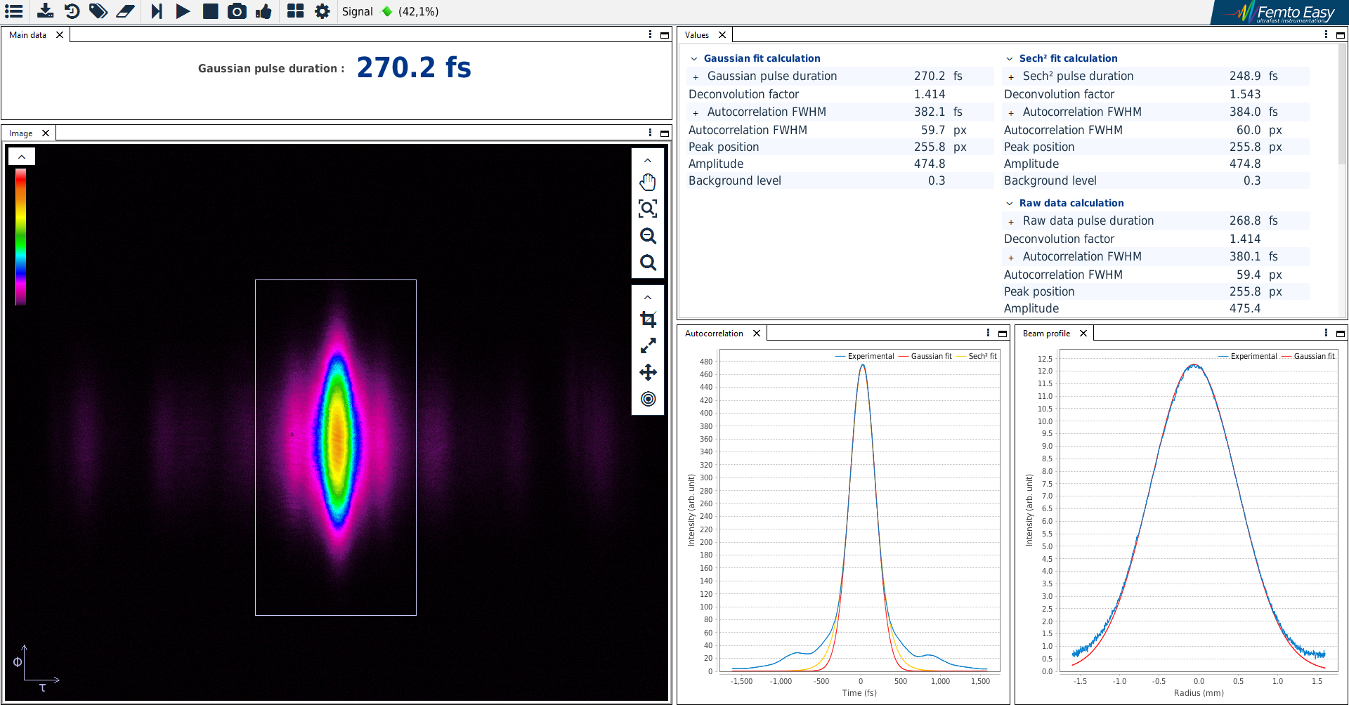 Screenshot Software ROC Autocorrelator